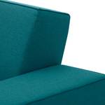 Hoekbank Dallas geweven stof Stof Ramira: Turquoise - Longchair vooraanzicht links