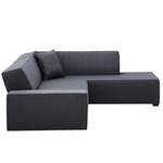 Ecksofa Dallas Webstoff Webstoff Milan: Anthrazit - Longchair davorstehend rechts