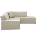 Ecksofa Dallas Webstoff Stoff Selva: Beige - Longchair davorstehend rechts