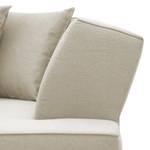 Ecksofa Dallas Webstoff Stoff Selva: Beige - Longchair davorstehend rechts