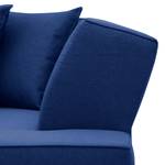 Canapé d'angle Dallas Tissu Tissu Ramira : Bleu - Méridienne courte à droite (vue de face)