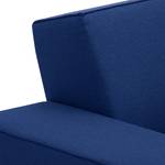 Ecksofa Dallas Webstoff Stoff Ramira: Blau - Longchair davorstehend rechts