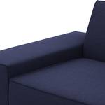 Ecksofa Dallas Webstoff Webstoff Milan: Dunkelblau - Longchair davorstehend rechts