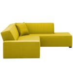 Ecksofa Dallas Webstoff Webstoff Milan: Gelb - Longchair davorstehend rechts