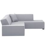 Ecksofa Dallas Webstoff Webstoff Milan: Hellgrau - Longchair davorstehend rechts