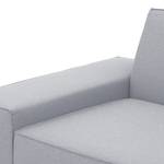 Ecksofa Dallas Webstoff Webstoff Milan: Hellgrau - Longchair davorstehend rechts