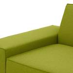 Ecksofa Dallas Webstoff Stoff Ramira: Limette - Longchair davorstehend rechts