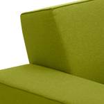 Canapé d'angle Dallas Tissu Tissu Ramira : Citron vert - Méridienne courte à droite (vue de face)