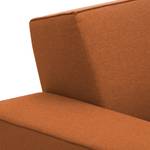 Ecksofa Dallas Webstoff Webstoff Milan: Rostbraun - Longchair davorstehend rechts