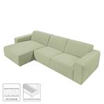 Ecksofa Deering Webstoff Avocado - Longchair davorstehend links