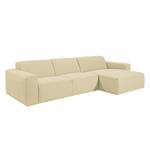 Ecksofa Deering Webstoff Hellbeige - Longchair davorstehend rechts