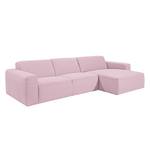 Ecksofa Deering Webstoff Mauve - Longchair davorstehend rechts