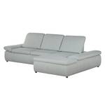 Boxspring Ecksofa Donhill II Webstoff Silber - Longchair davorstehend rechts