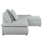 Boxspring Ecksofa Donhill II Webstoff Webstoff - Silber - Longchair davorstehend rechts