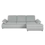 Boxspring Ecksofa Donhill II Webstoff Webstoff - Silber - Longchair davorstehend rechts