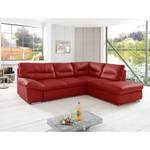 Ecksofa Doug Echtleder Rot - Echtleder - 268 x 87 x 216 cm