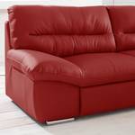 Ecksofa Doug Echtleder Rot - Echtleder - 268 x 87 x 216 cm