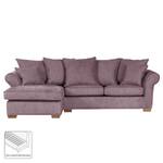 Ecksofa Durana Microfaser Mauve - Ottomane davorstehend links