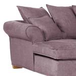 Ecksofa Durana Microfaser Mauve - Ottomane davorstehend links