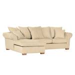 Ecksofa Durana Microfaser Warmes Beige - Ottomane davorstehend links