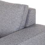 Ecksofa Cush Strukturstoff Grau - Longchair davorstehend links