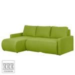 Ecksofa El Calvario (mit Schlaffunktion) Strukturstoff Longchair davorstehend links - Grasgrün