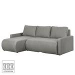 Ecksofa El Calvario (mit Schlaffunktion) Strukturstoff Longchair davorstehend links - Platin