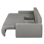 Ecksofa El Calvario (mit Schlaffunktion) Strukturstoff Longchair davorstehend links - Platin