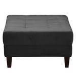 Pouf repose-pieds Elnora Velours - Anthracite