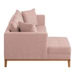 Ecksofa Eloise Webstoff Mauve - Ottomane davorstehend links