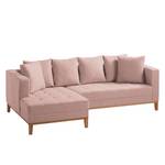 Ecksofa Eloise Webstoff Mauve - Ottomane davorstehend links