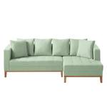 Ecksofa Eloise Webstoff Mint - Ottomane davorstehend rechts