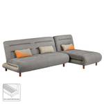 Ecksofa Energy (beidseitig montierbar) Webstoff - Longchair beidseitig montierbar - Grau / Cappuccino