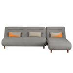 Ecksofa Energy (beidseitig montierbar) Webstoff - Longchair beidseitig montierbar - Grau / Cappuccino