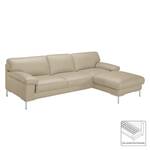 Ecksofa Parlin Kunstleder Beige - Longchair davorstehend rechts - Ohne Kopfstütze