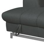 Ecksofa Ferch (mit Schlaffunktion) Flachgewebe - Schwarz - Longchair davorstehend links