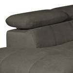 Ecksofa Ferch (mit Schlaffunktion) Velours - Braun - Longchair davorstehend links