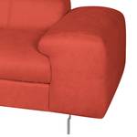 Hoekbank Ferch turquoise vlakweefsel longchair vooraanzicht rechts - Rood - Longchair vooraanzicht links