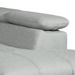 Hoekbank Ferch (met slaapfunctie) geweven stof longchair vooraanzicht rechts - Grijs - Longchair vooraanzicht rechts