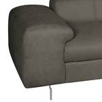 Ecksofa Ferch (mit Schlaffunktion) Velours - Braun - Longchair davorstehend rechts