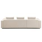 Ecksofa FINNY 2,5-Sitzer mit Longchair Webstoff Saia: Beige - Longchair davorstehend links - Keine Funktion