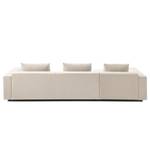 Ecksofa FINNY 3-Sitzer mit Longchair Webstoff Saia: Beige - Longchair davorstehend links - Keine Funktion