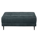 Ecksofa Flesk Antiklederlook Anthrazit - Ottomane davorstehend links - Mit Hocker