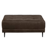 Ecksofa Flesk Antiklederlook Braun - Ottomane davorstehend rechts - Mit Hocker