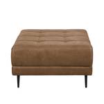 Ecksofa Flesk Antiklederlook Hellbraun - Ottomane davorstehend links - Mit Hocker