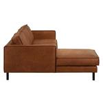 Ecksofa FORT DODGE Aspect cuir vieilli - Microfaser Yaka: Cognac - Longchair davorstehend links - Ohne Schlaffunktion