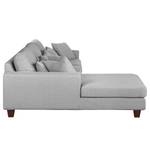 Ecksofa Fraser Webstoff Webstoff - Grau - Longchair davorstehend links