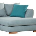 Ecksofa Gander Webstoff - Graublau / Petrol