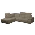 Ecksofa Gimli Webstoff Webstoff - Braun - Longchair davorstehend links - Keine Funktion