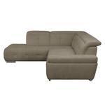 Ecksofa Gimli Webstoff Webstoff - Braun - Longchair davorstehend links - Keine Funktion